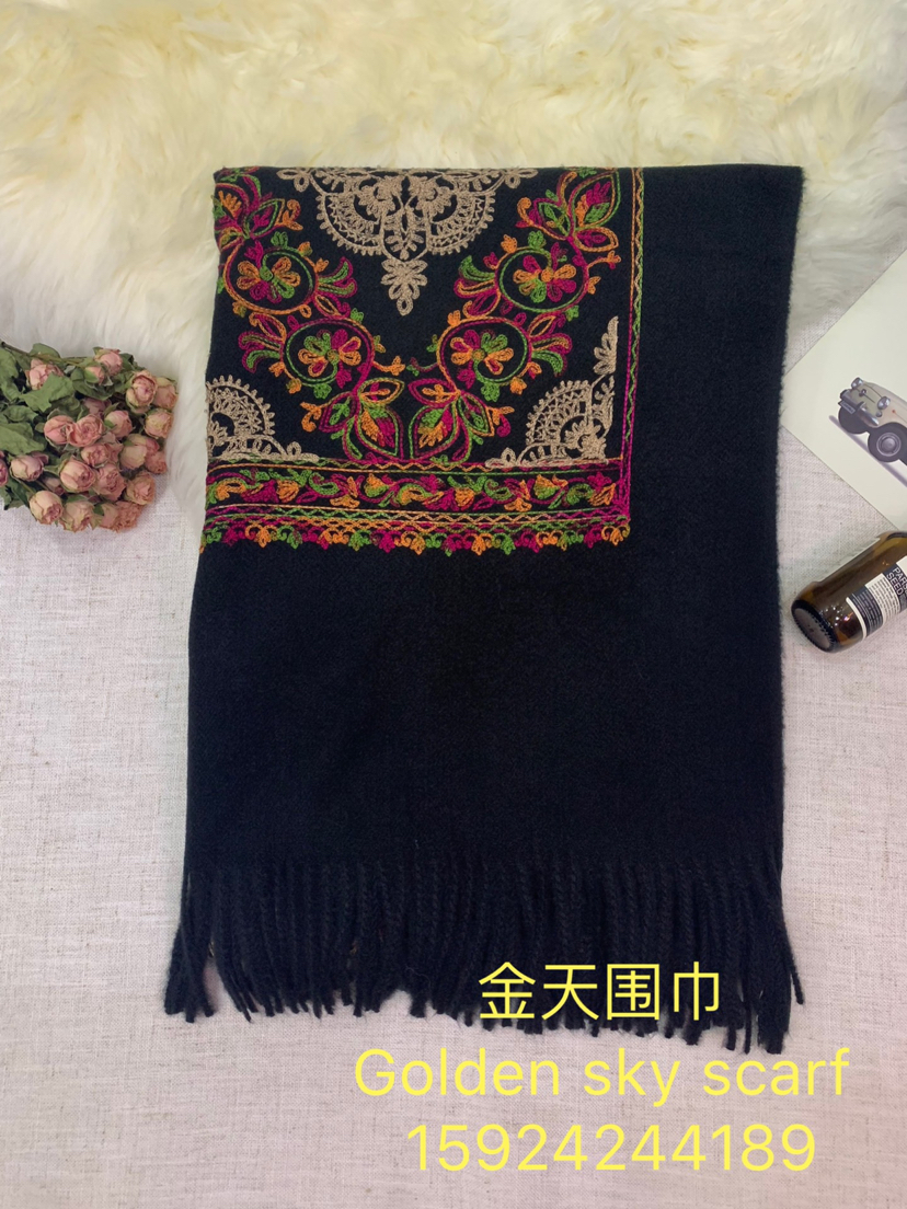 Scarf Nepal Embroidery Scarf Shawl High Quality Shawl This Product 450G The Rest Of The Gram Weight Can Be Deposit Day details Picture