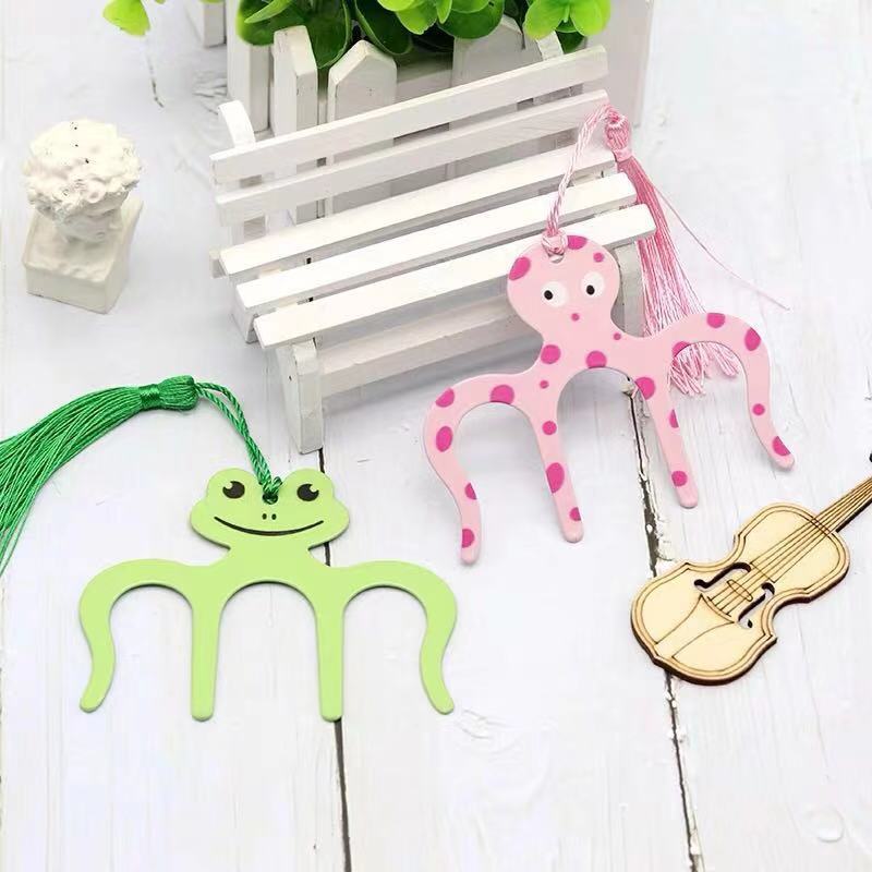 Music Clip M-Shaped Steel Music Clip Korea Cute Cartoon Bookmark Metal Book Clip Paging Clip Hand Account Split Clip details Picture