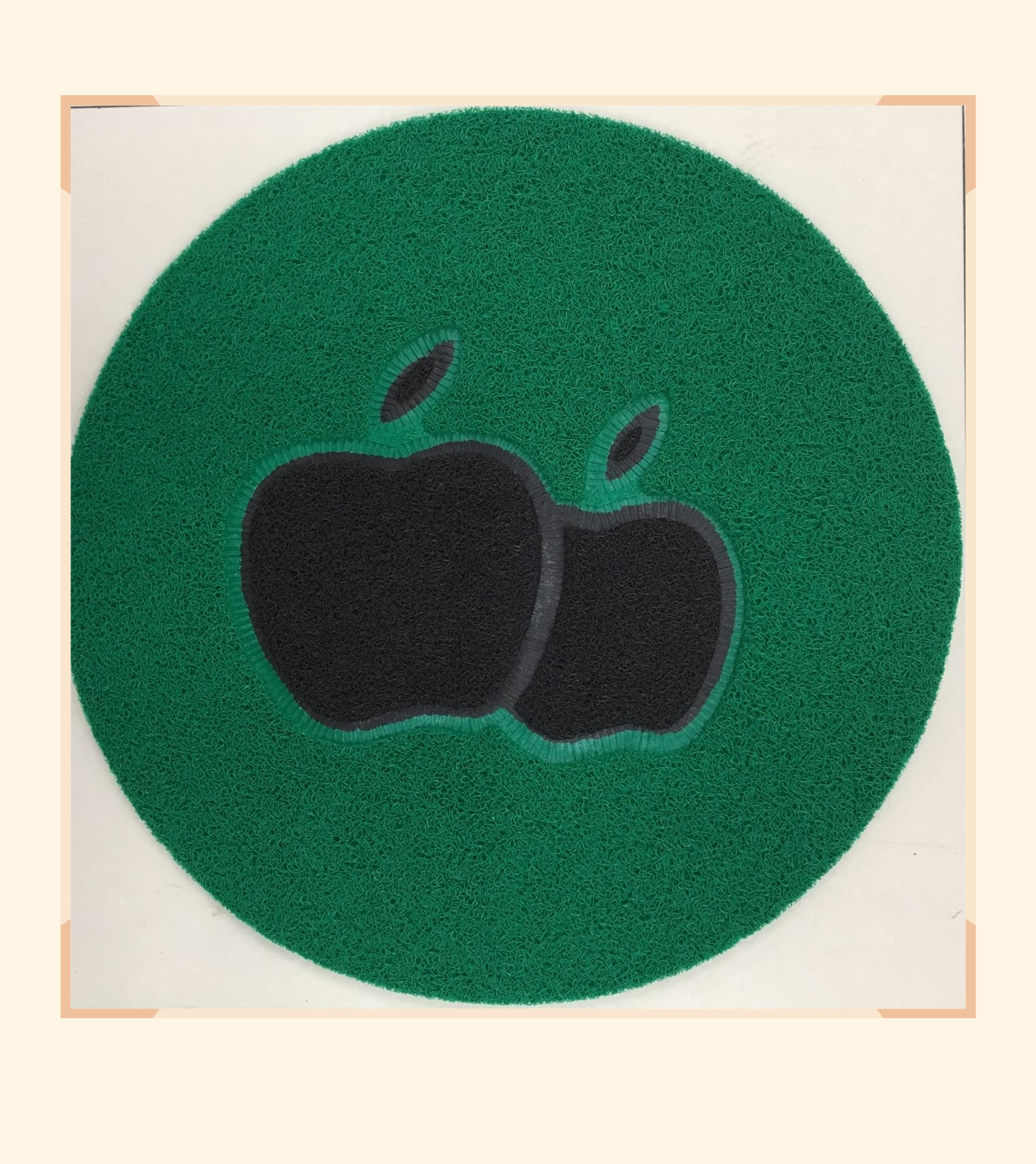 Thin round brushed puzzle floor mat, brushed splicing mat, PVC floor mat, anti-slip foot mat, door mat Specification drawing