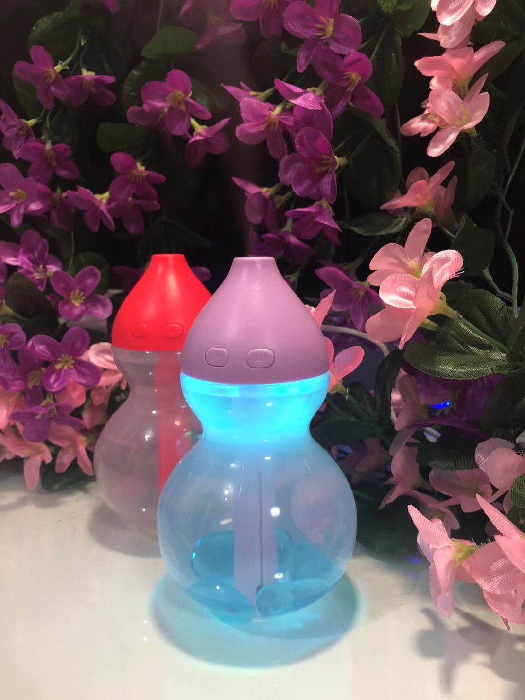 New gourd water replenishment device, car humidifier, USB spray, LED seven-color aroma diffuser details Picture
