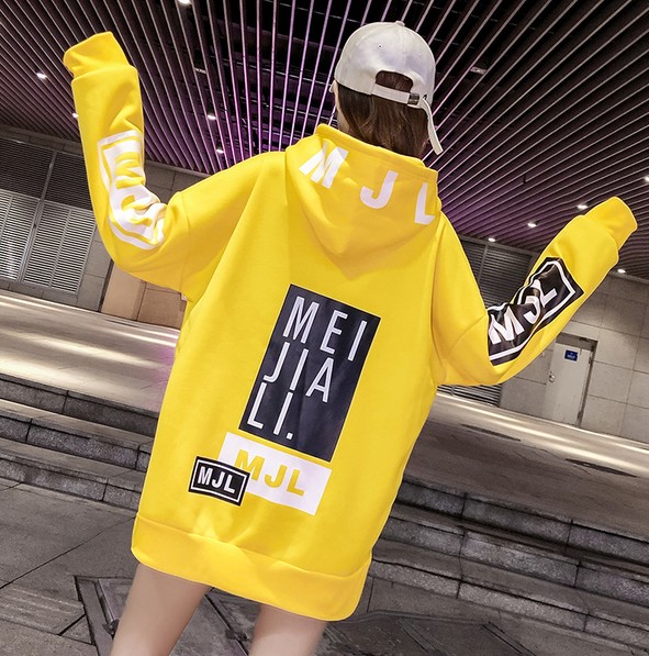 New Korean-style fashionable, versatile, casual and stylish, fleece and thickened plump MM 210-pound large size sweatshirt