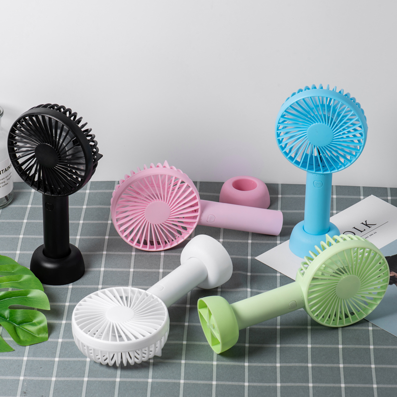 New outdoor mini fan USB charging Dormitory office desktop handheld fan night light lighting details Picture