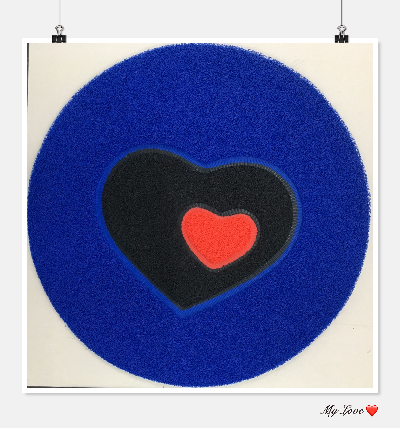Thin round brushed puzzle floor mat, brushed splicing mat, PVC floor mat, anti-slip foot mat, door mat Item Picture