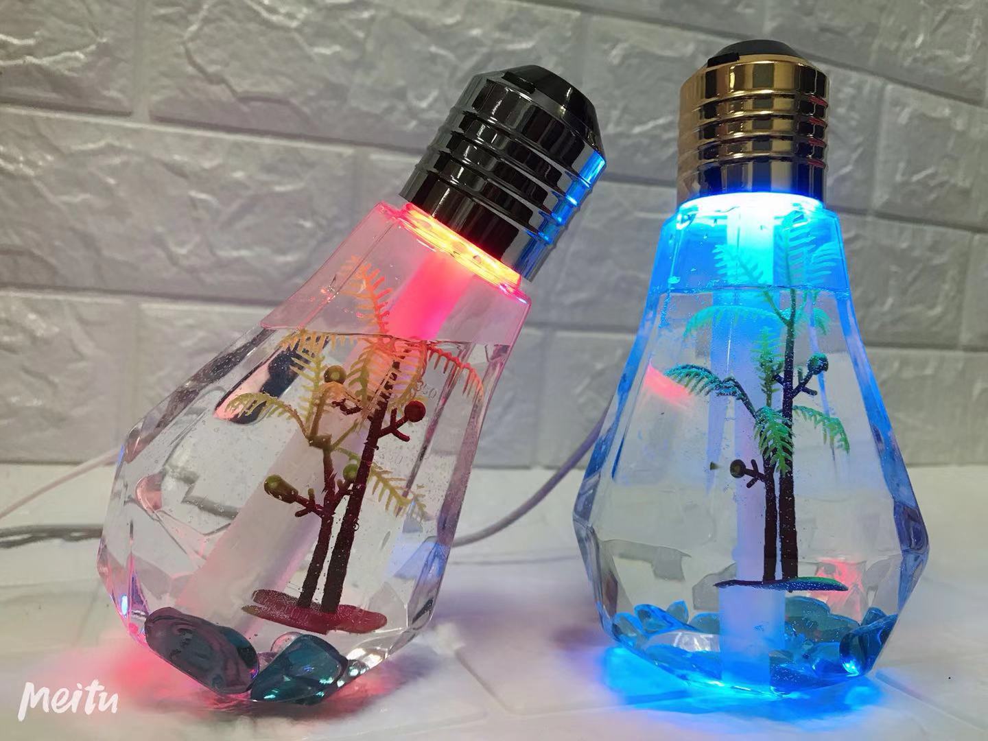 Home silent bedroom air freshener, mini usb portable car humidifier, bulb humidifier