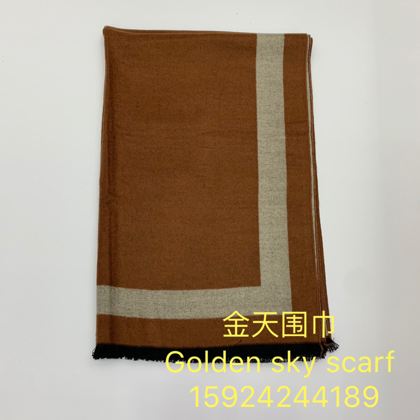 Scarf Frame Double Sided Cashmere Scarf Super Soft Shawl Gold Day Application Scenario