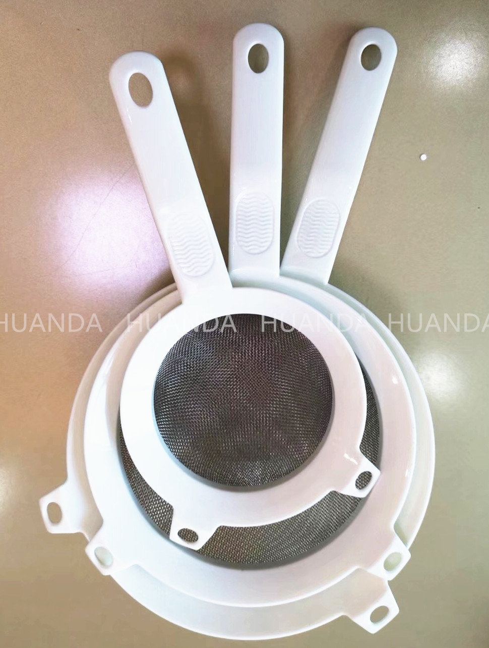 【HUANG DA】白色宽边不锈钢网漏