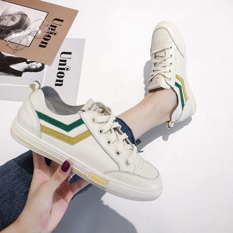 牛皮小白鞋新款鞋子细节图