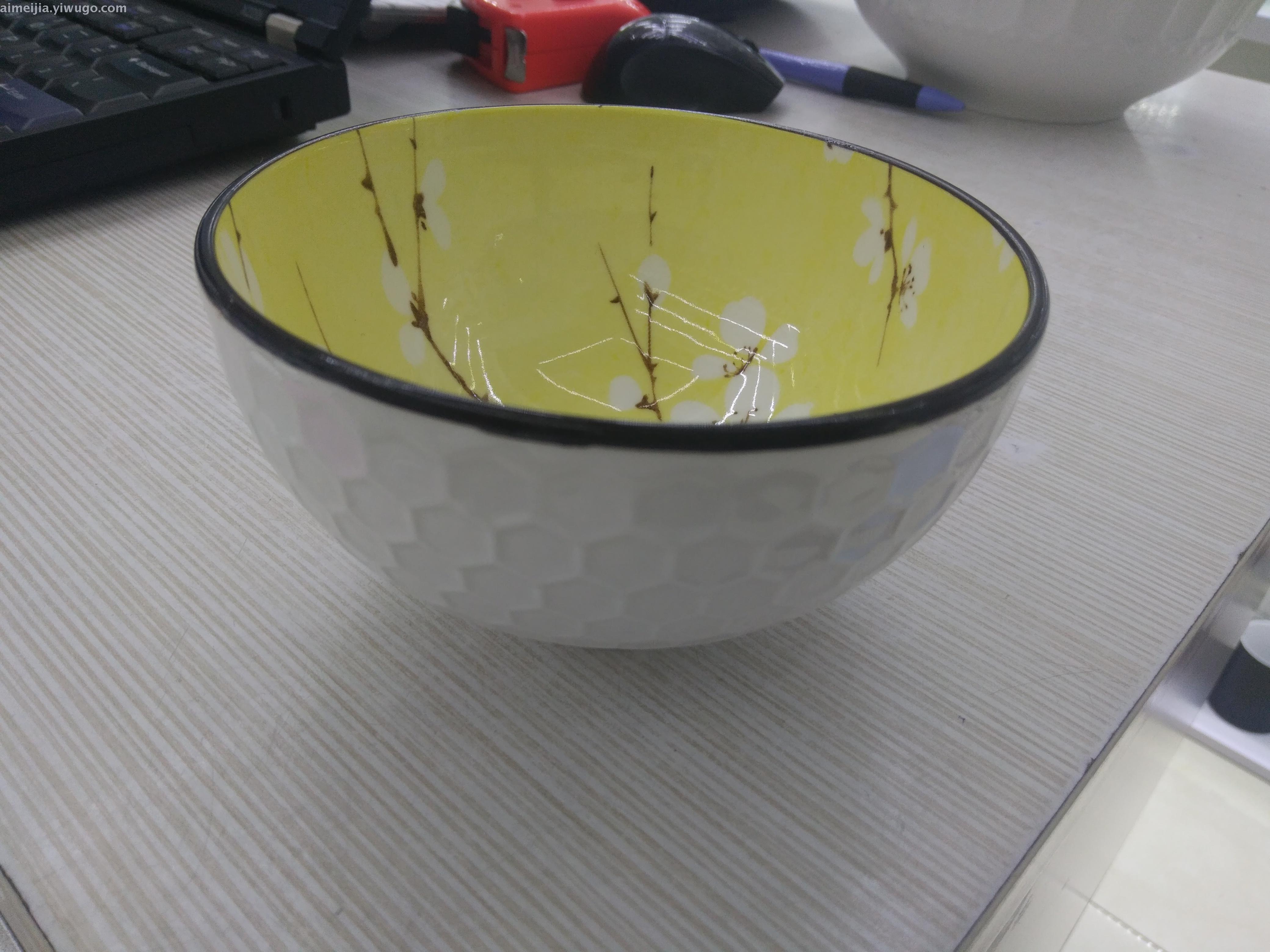 4.5-inch embossed bowl, ceramic bowl, printed bowl