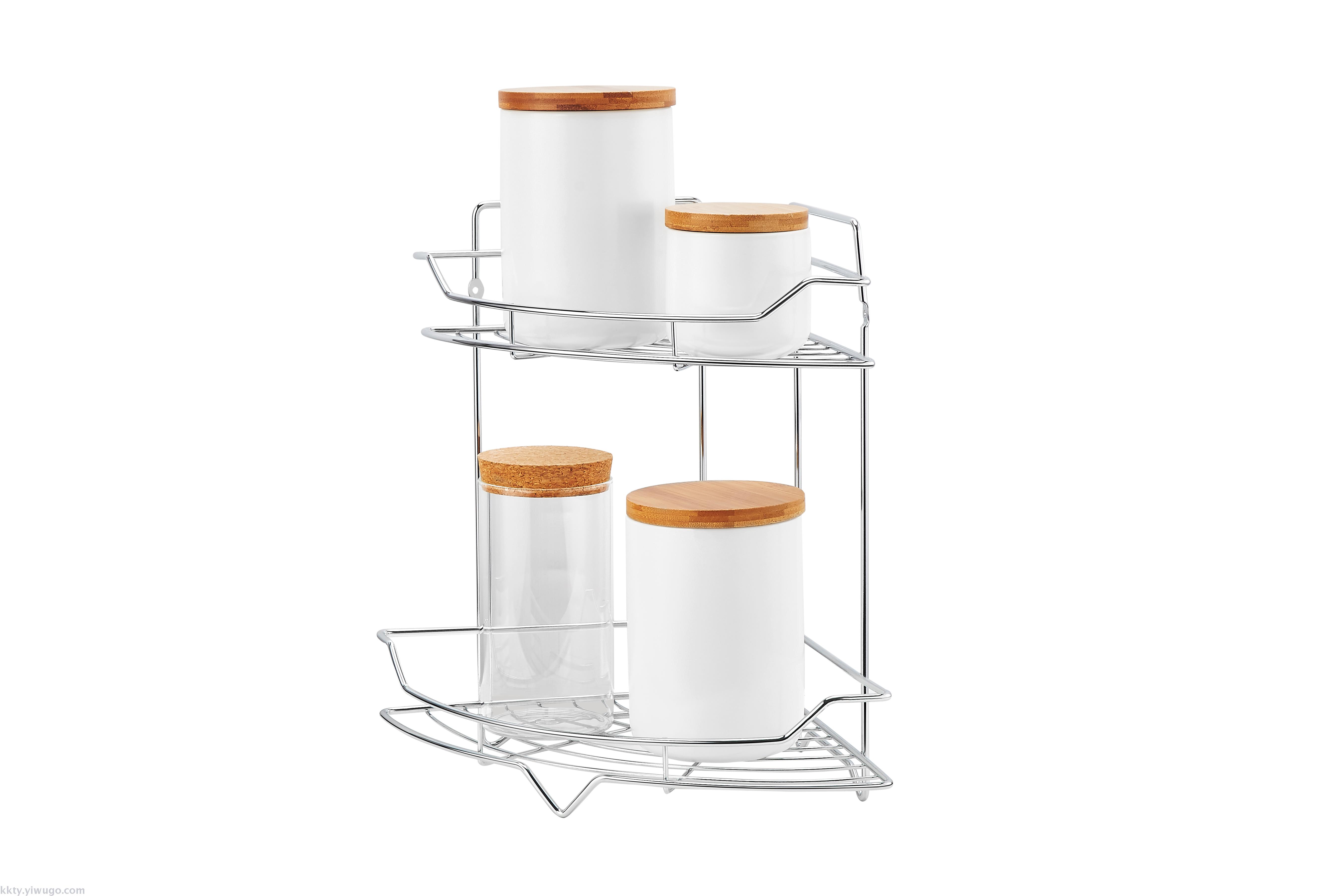 双层转角置物架 浴室厨房两用角架