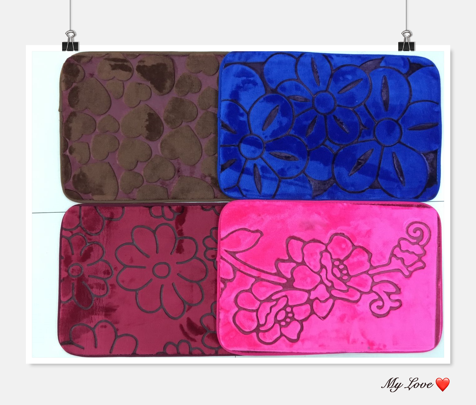 New best-selling 1.2cm thick two-color flannel embossed floor mat, foot mat, home anti-slip mat, carpet, bedside mat and table mat Item Picture