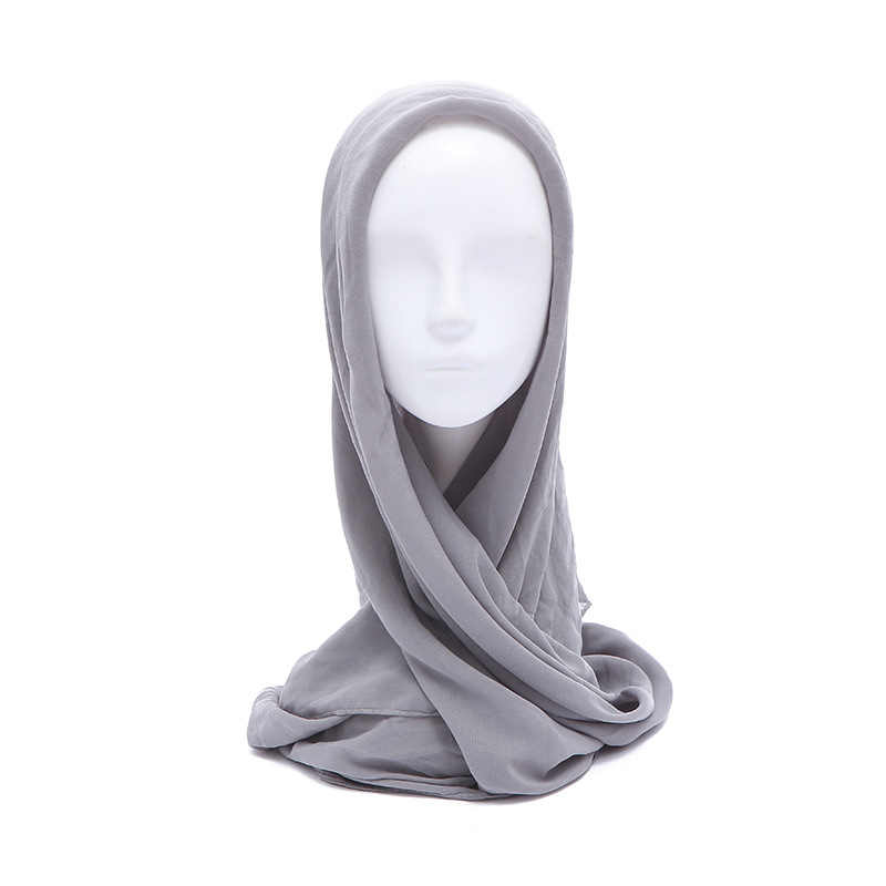 Stock Stock Muslim Chiffon Cover Scarf Ladies Decorative Square Scarf Multi-Color Silk Scarf Foreign Trade Spot Wholesale Application Scenario