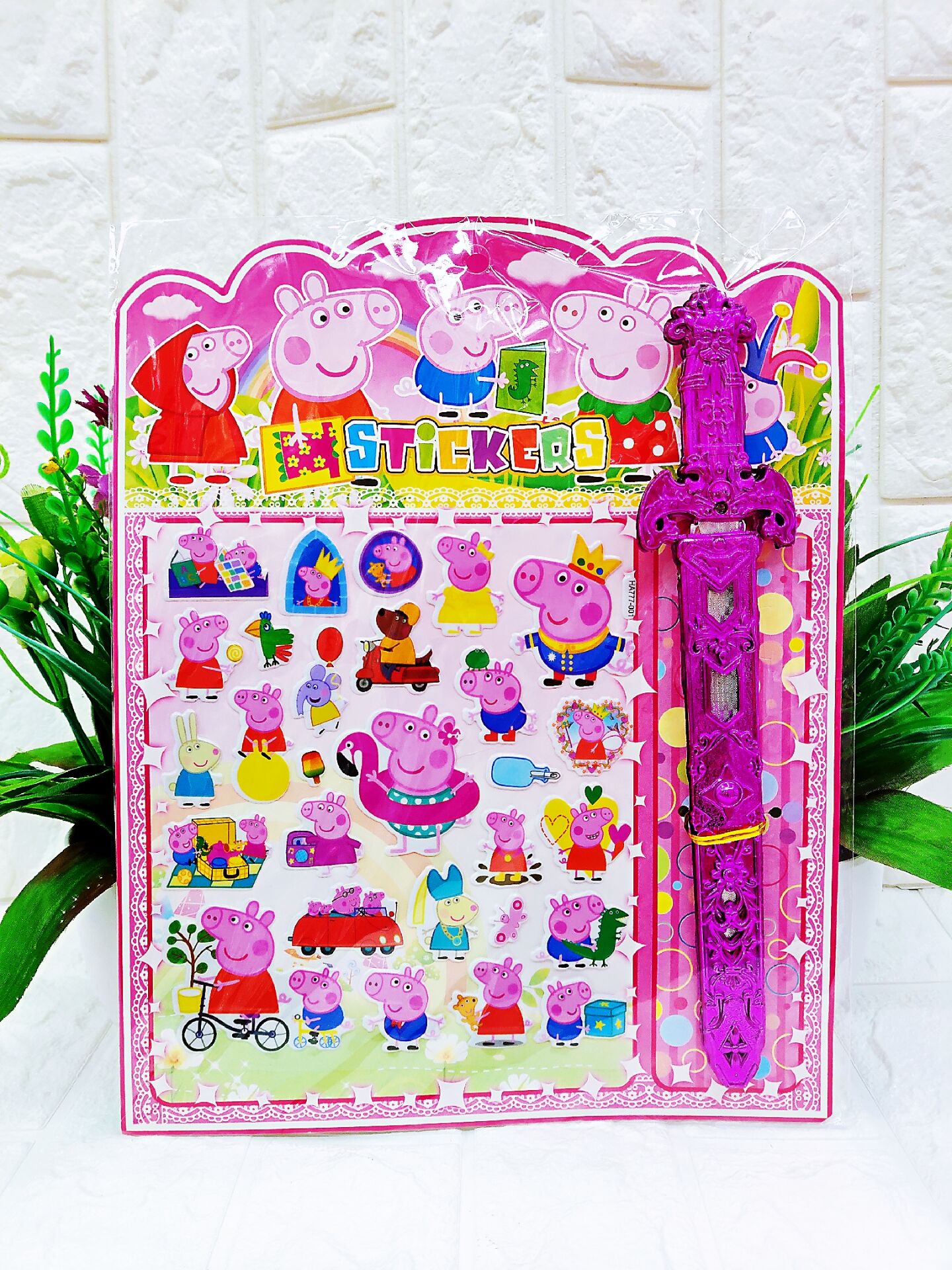 新款带儿童宝剑女童公主贴纸卡通立体贴纸儿童立体粘贴批发产品图