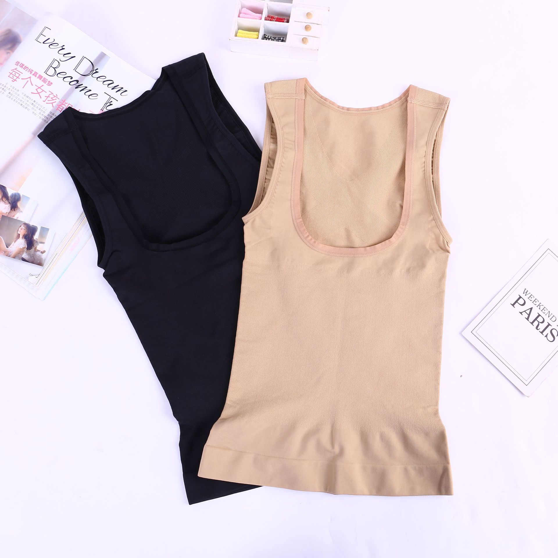 New Body Sculpting Vest Post-Natal Belly Collection Beauty Back Support Chest Slimming Seamless Female Vest Cross-Border Wholesale