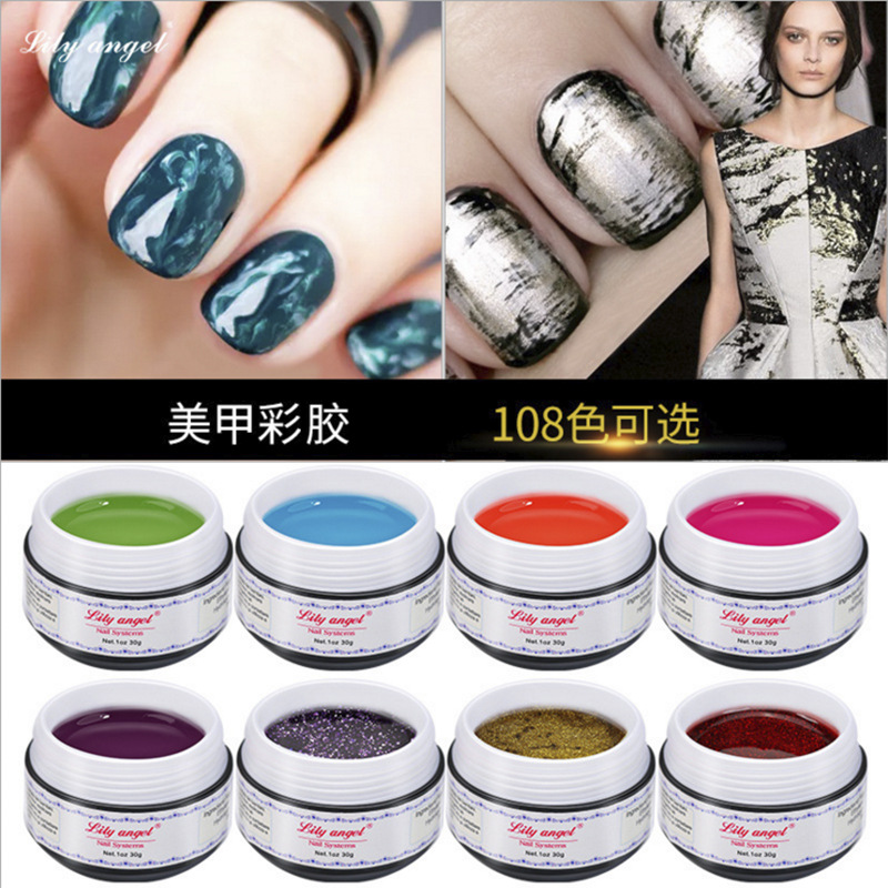 厂家直销新款美甲彩胶指甲画画雕花光疗胶批发外贸定做网店代理 details Picture