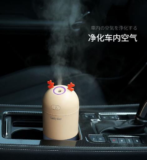 Lucky Deer Humidifier USB Mini Car Water Replenisher Desk Bedroom Silent Humidifier Application Scenario