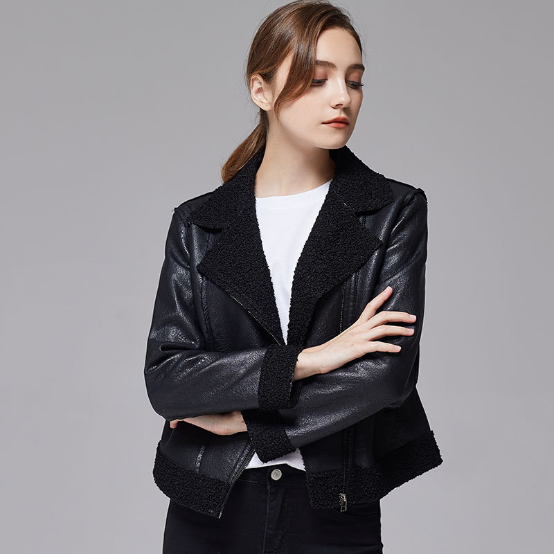 2019新款皮衣女韩版PU女式皮夹克短款修身机车服女装外套一件代发产品图