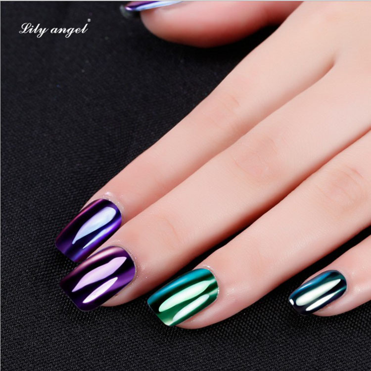 Lilyangel 2017 New 12-color Magic Nail Art Magic Mirror Powder Aurora Powder Mirror Flour Nail Art Set details Picture