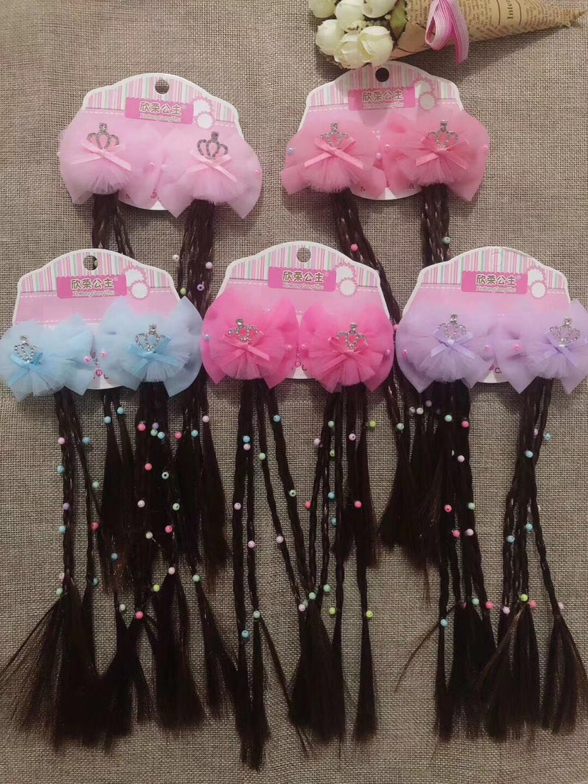 Little girl's hair accessory, candy-colored chiffon bow, Little hair clip