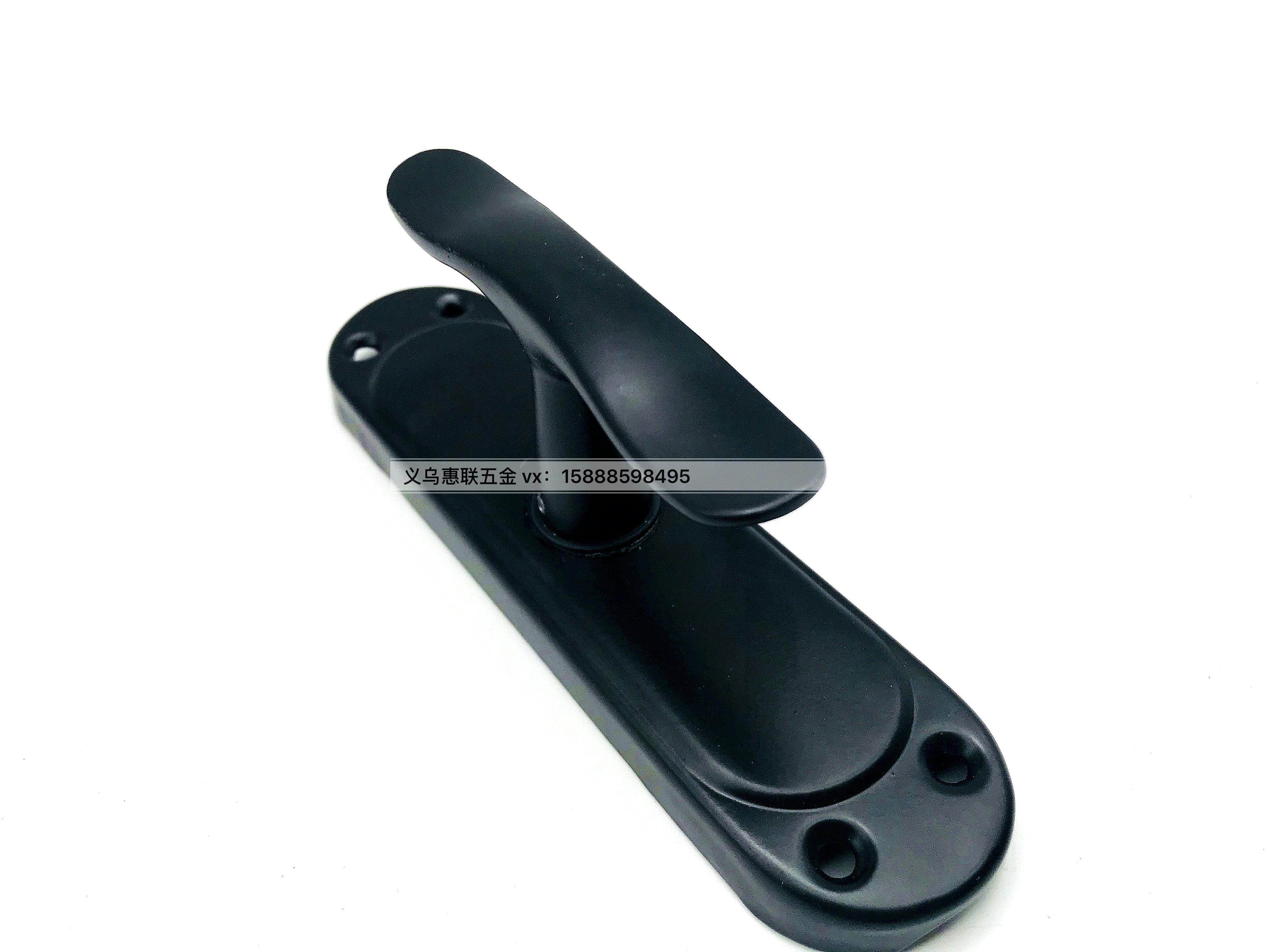 Iron black lacquered window handle electroplated and polished