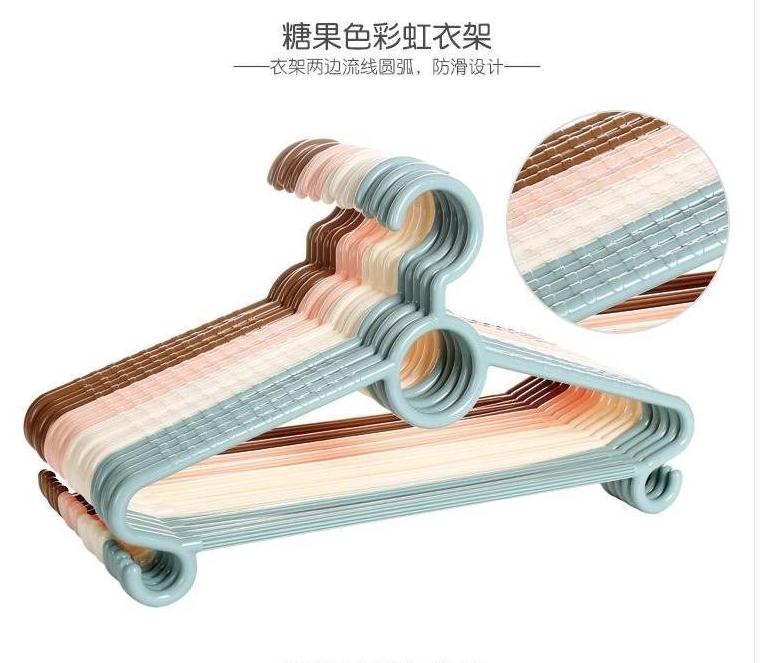 欧式家用多功能无痕加厚宽肩衣架防滑衣挂实心塑料挂撑