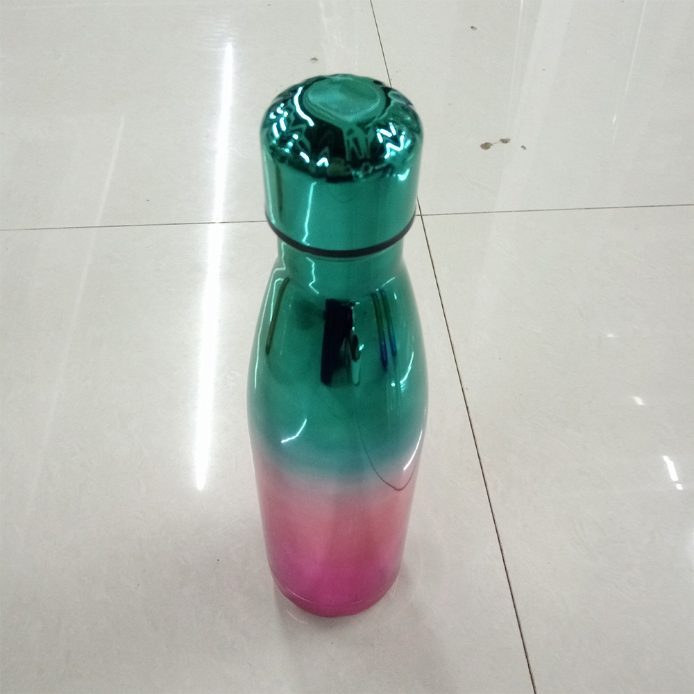 UV镀新款真空保温杯 热转印气染印电镀UV真空不锈钢可乐瓶保温杯细节图