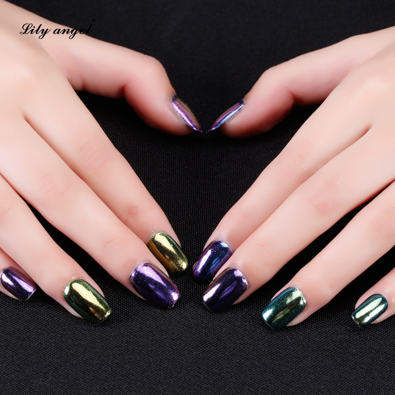 Lilyangel 2017 New 12-color Magic Nail Art Magic Mirror Powder Aurora Powder Mirror Flour Nail Art Set Application Scenario