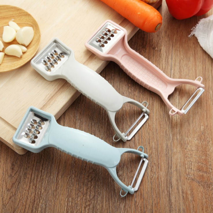 Double-head peeler, kitchen multi-functional grater, fruit and melon peel scraper, promotional knife, gift customization logo details Picture