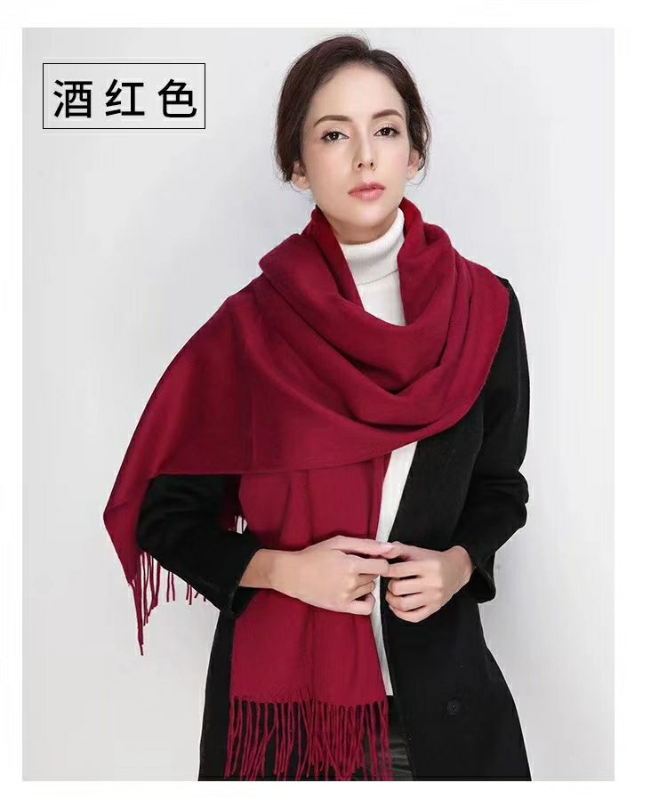 秋冬款仿洋绒230克围巾，30色一包一色10条，丝巾，围脖，产品图