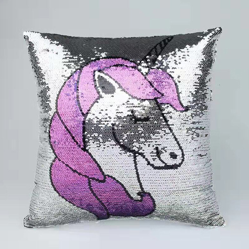 Wholesale custom-made cute little animal sequined cushions, home sofa throw pillows, pillow covers, factory direct sales details Picture