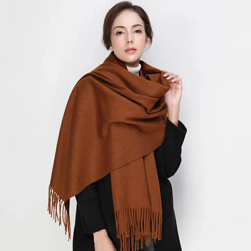 秋冬款仿洋绒230克围巾，30色一包一色10条，丝巾，围脖，细节图