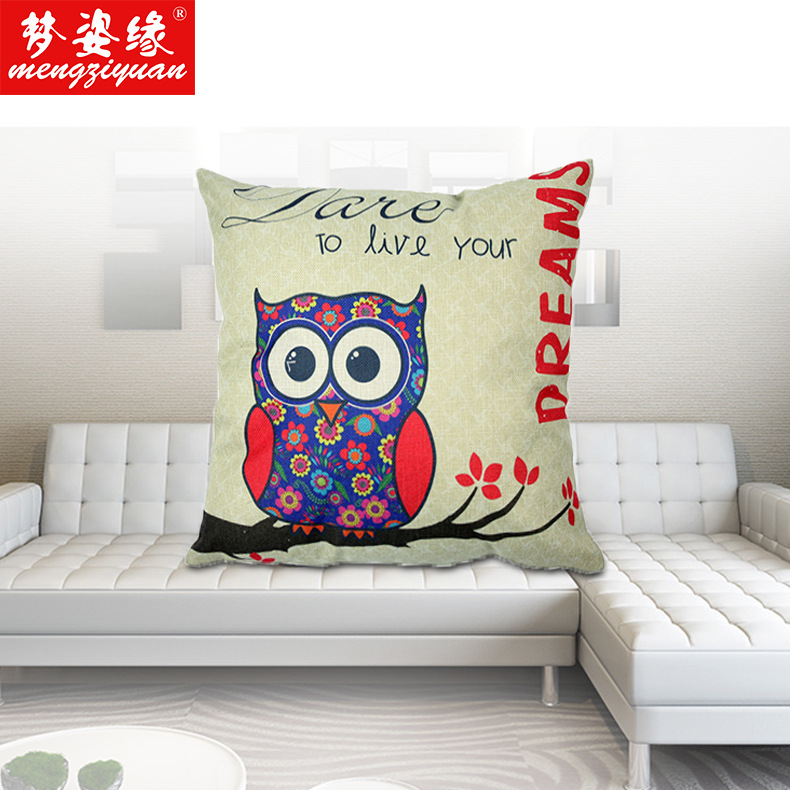 Promotional throw pillows 45 yuan, cotton and linen throw pillow covers, bar and club sofa throw pillows, gift giveaway details Picture