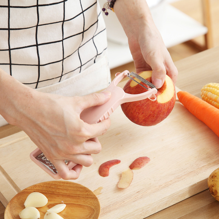 Double-head peeler, kitchen multi-functional grater, fruit and melon peel scraper, promotional knife, gift customization logo Specification image
