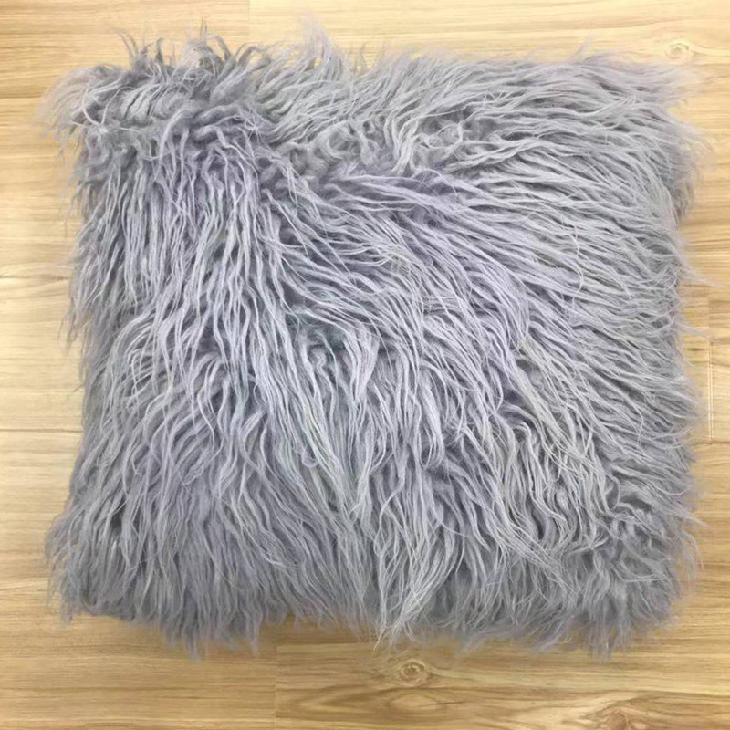 Nordic plush pillowcases, sofa headboard plush cushions, wool throw pillows, direct sales from the manufacturer Specification image