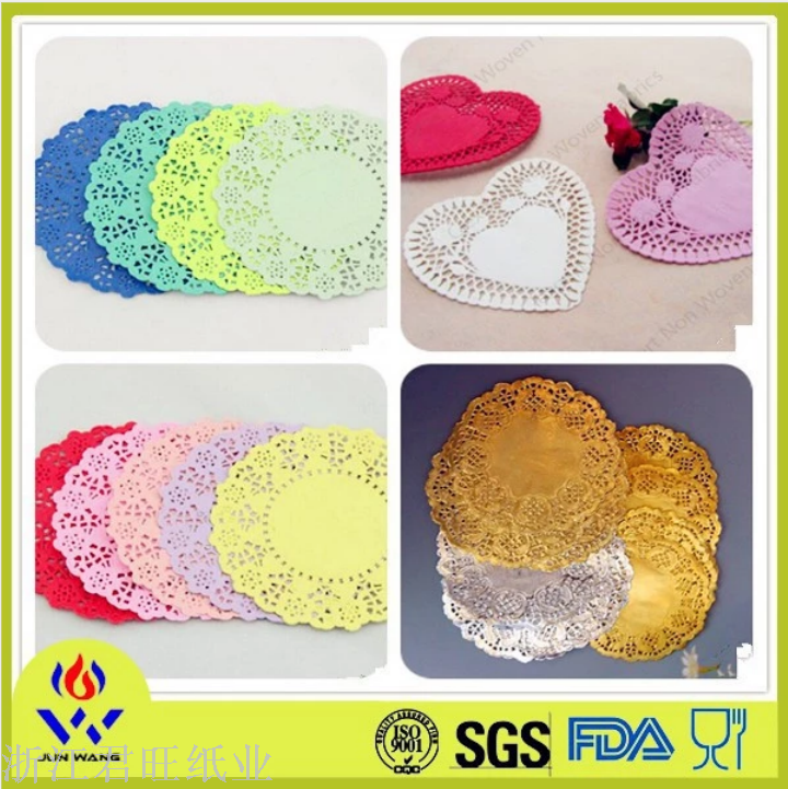 Manufacturers Sell Round Color Food Pad Paper Boutique Hollow-Out Oil-Proof Cake Paper Disposable Oil-Absorbing Flower Bottom Paper