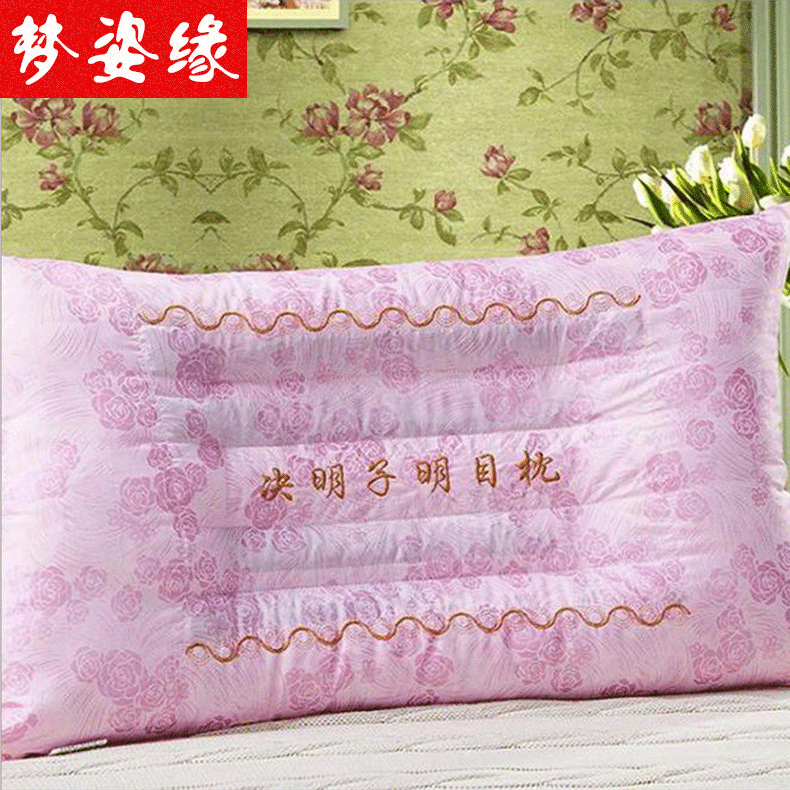 2016 Best-selling Cassia seed pillow, Buckwheat Lavender textured fabric health printed pillow, neck protection pillow, cervical spine pillow core