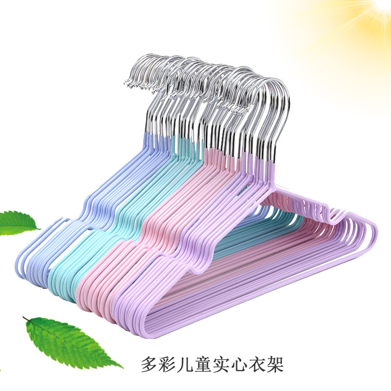 Children's clothes hangers, anti-slip clothes, 10 household daily use clothes hangers, eco-friendly clothes hangers, stainless steel clothes hangers details Picture