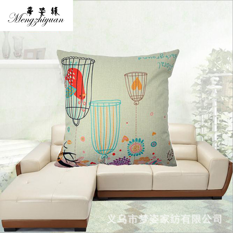Factory direct sales of popular flowers, plants, trees, linen home cushions, car headrests, nap backrests, custom designs based on provided drawings details Picture