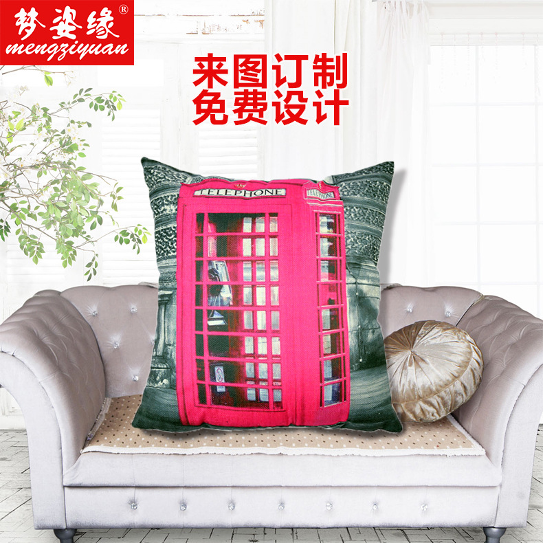 Wholesale of European and American architectural linen, cotton and linen throw pillows, sofa cushions, backrest covers, lumbar support pillows. Customized according to provided drawings Specification image