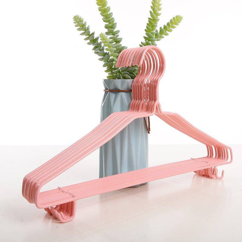 Adult thickened clothes hanger, multi-functional clothes hanger, plastic-coated household clothes drying rack, clothes hanger support, clothes rack Specification image
