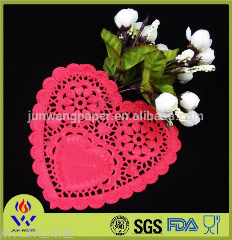 Manufacturers Direct Sales Of Color Cake Paper Pad One-Time Hollow-Out Flower Bottom Paper Oil Fried Food Pad Paper details Picture