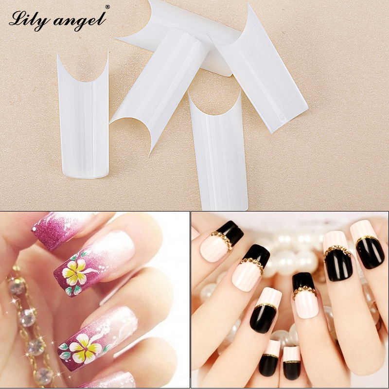Factory direct sales of 2017 new style natural full nail sheets, ordinary natural half nail false nails, French 500 pieces wholesale