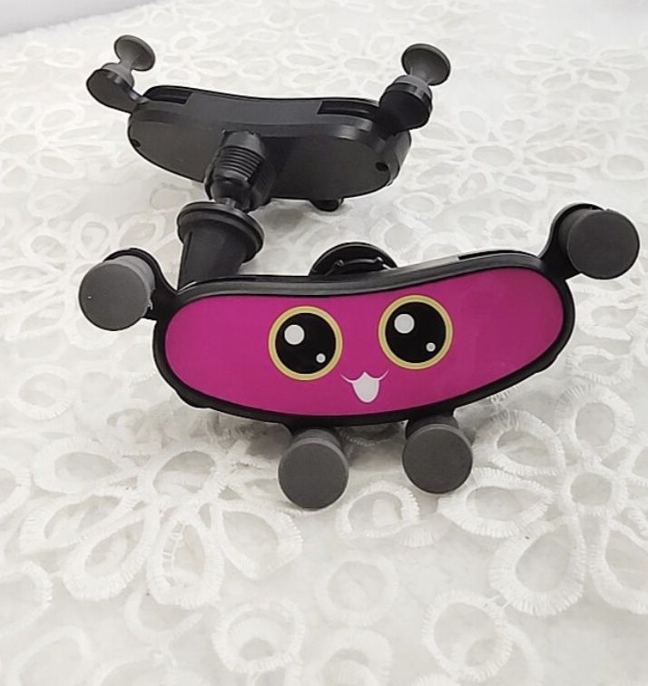 车载手机支架笑脸手机支架汽车出风口车内卡扣通用汽车导航细节图