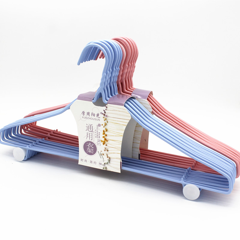 Adult thickened clothes hanger, multi-functional clothes hanger, plastic-coated household clothes drying rack, clothes hanger support, clothes rack Item Picture