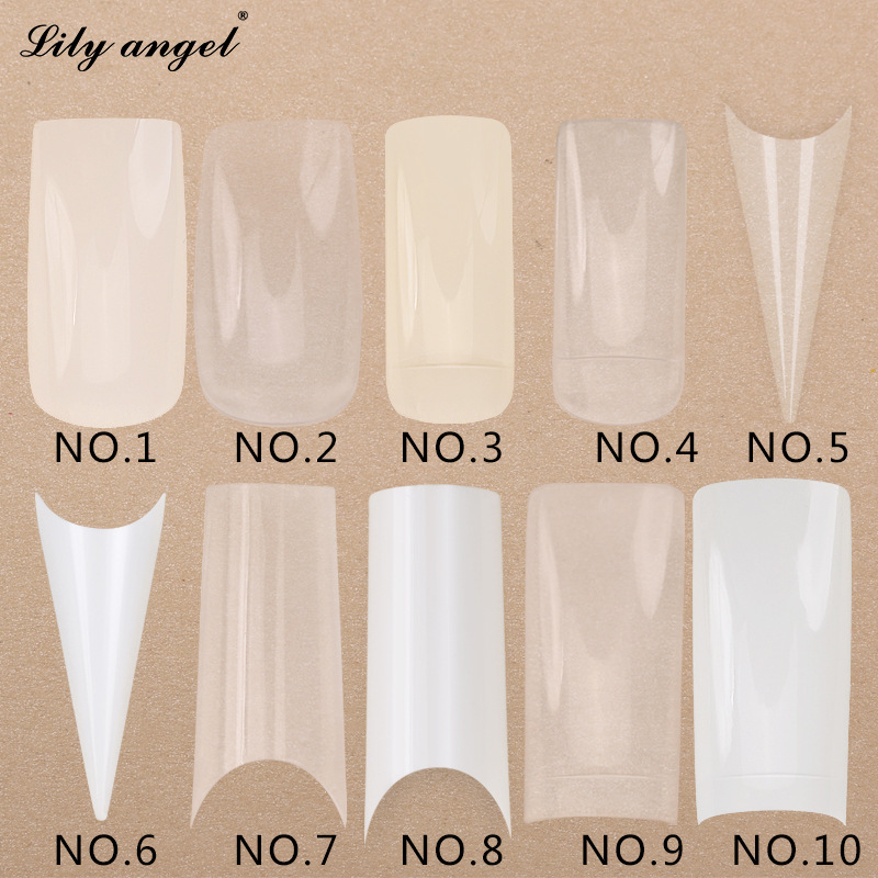 Factory direct sales of 2017 new style natural full nail sheets, ordinary natural half nail false nails, French 500 pieces wholesale details Picture