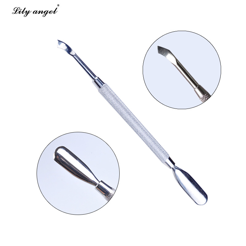 lilyangel stainless steel double-headed dead skin straightener dead skin straightener nail repair hand care products and tools wholesale