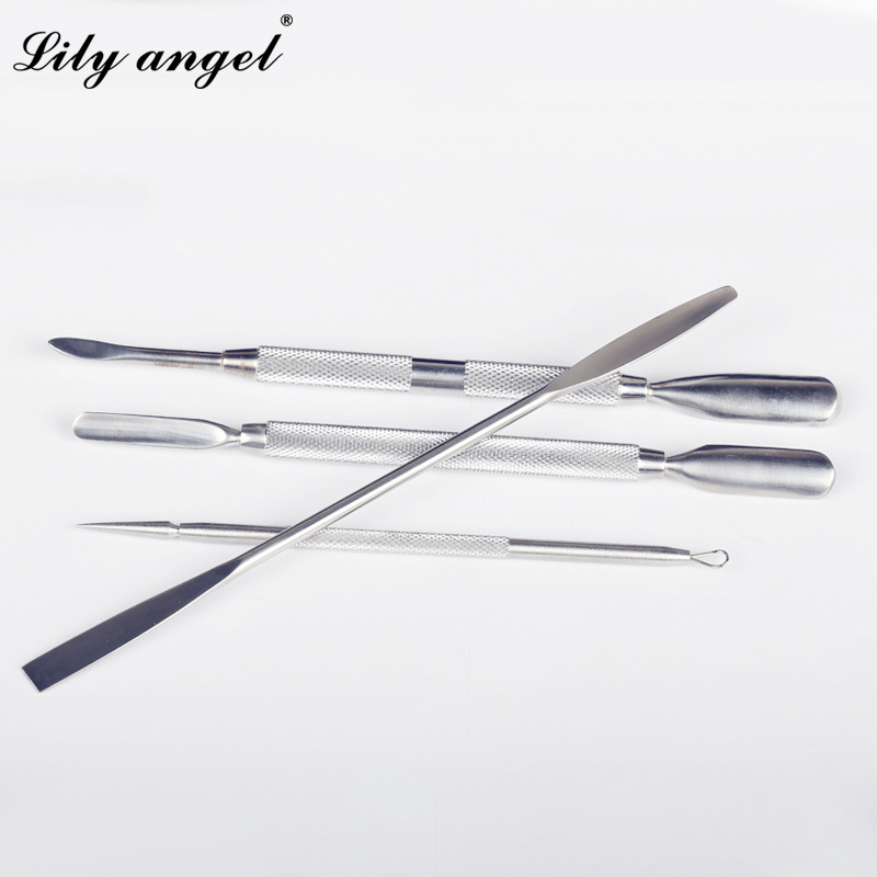 lilyangel stainless steel double-headed dead skin straightener dead skin straightener nail repair hand care products and tools wholesale Specification image