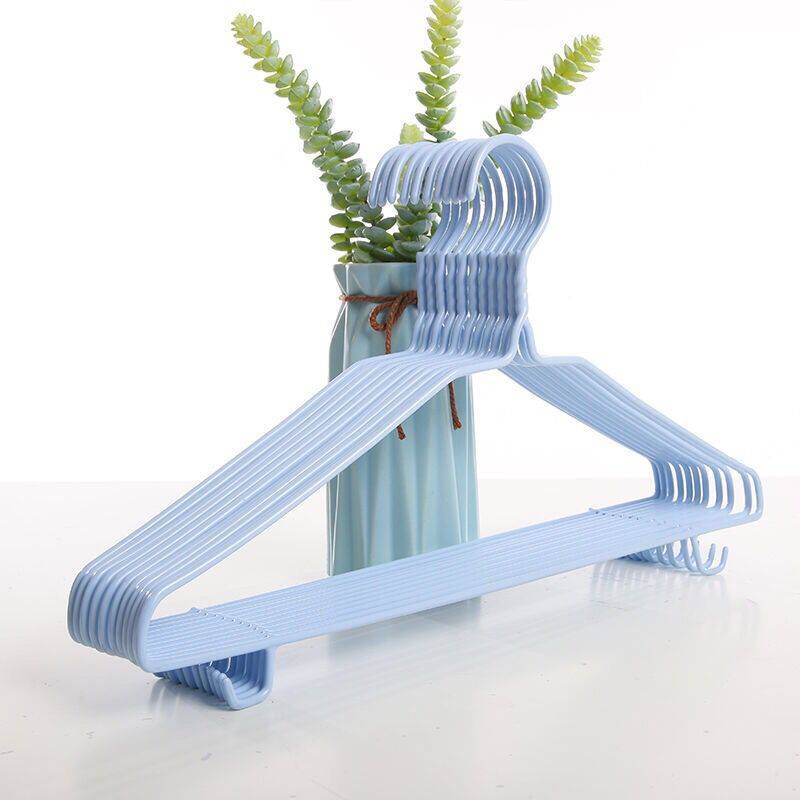 Adult thickened clothes hanger, multi-functional clothes hanger, plastic-coated household clothes drying rack, clothes hanger support, clothes rack details Picture