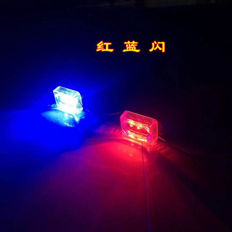 The motorcycle's led red and blue flashing taillights, ultra-bright flashlights, 12-volt warning lights, and brake lights are equipped with opposite flashing lights Specification drawing