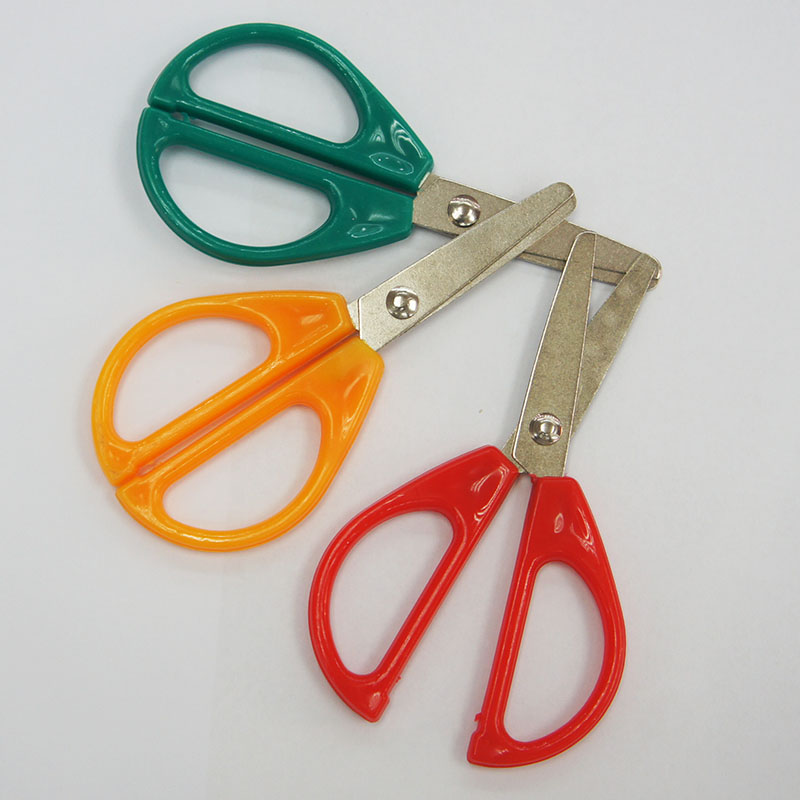 Self-produced and self-sold Bauhinia scissors Student scissors 4-inch safety scissors 960 white thumbnail