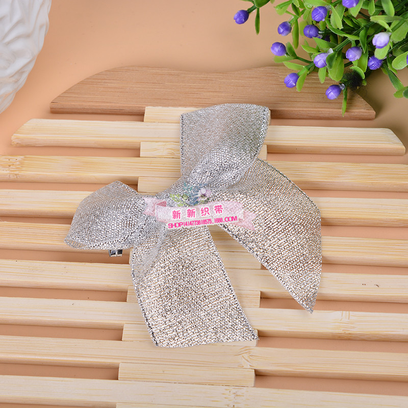 【批发】现货供应DIY女士发饰服装锦纶带蝴蝶结金葱手打结带系腰带蝴蝶结